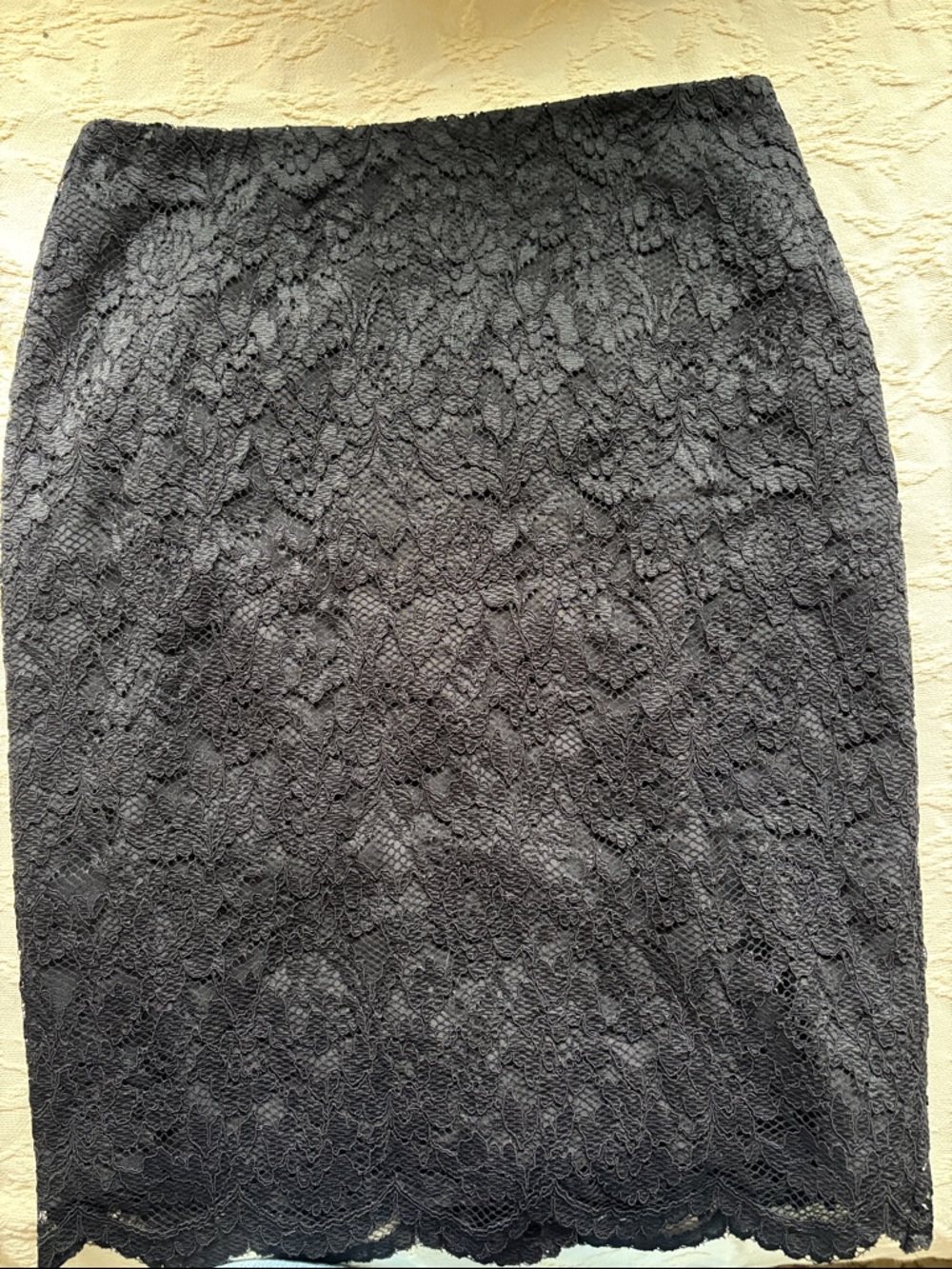 Talbots Black Lace Pencil Skirt